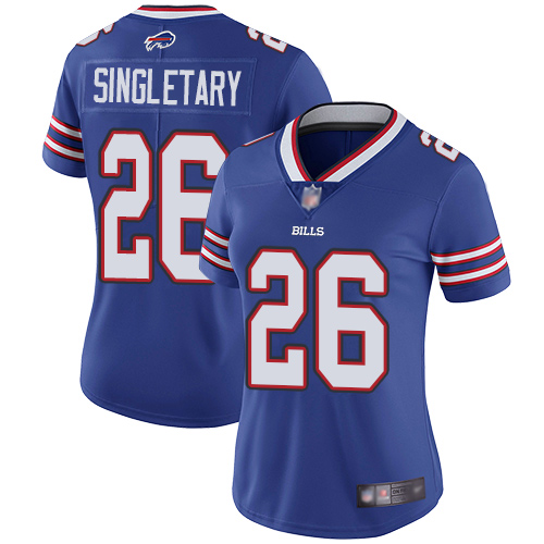 Nike Bills #26 Devin Singletary Royal Blue Team Color Women's Stitched NFL Vapor Untouchable Limited Jersey Nike Bills #26 Devin Singletary Royal Blue Team Color Women's Stitched NFL Vapor Untouchable Limited Jersey
