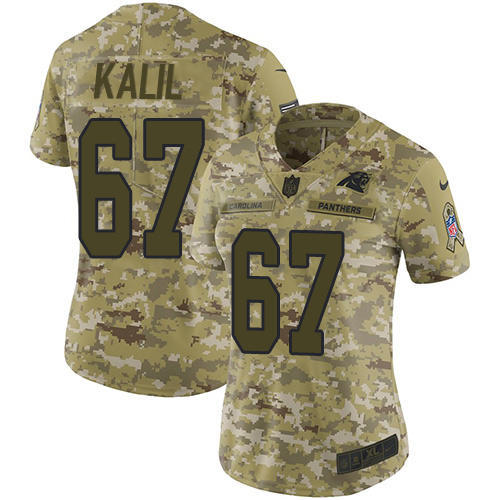 Nike Panthers #67 Ryan Kalil Camo Women's Stitched NFL Limited 2018 Salute to Service Jersey Nike Panthers #67 Ryan Kalil Camo Women's Stitched NFL Limited 2018 Salute to Service Jersey