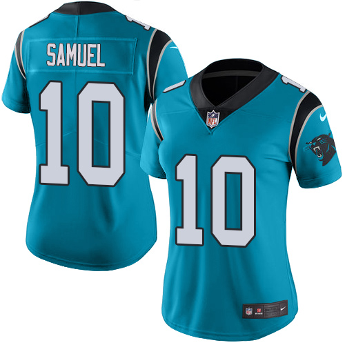 Nike Panthers #10 Curtis Samuel Blue Alternate Women's Stitched NFL Vapor Untouchable Limited Jersey Nike Panthers #10 Curtis Samuel Blue Alternate Women's Stitched NFL Vapor Untouchable Limited Jersey