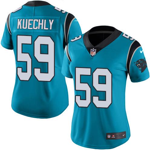 Nike Panthers #59 Luke Kuechly Blue Alternate Women's Stitched NFL Vapor Untouchable Limited Jersey Nike Panthers #59 Luke Kuechly Blue Alternate Women's Stitched NFL Vapor Untouchable Limited Jersey
