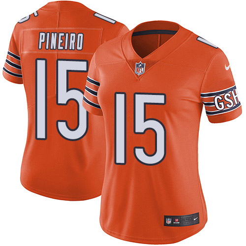 Nike Bears #15 Eddy Pineiro Orange Women's Stitched NFL Limited Rush Jersey Nike Bears #15 Eddy Pineiro Orange Women's Stitched NFL Limited Rush Jersey