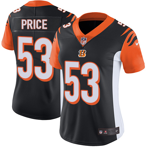 Nike Bengals #53 Billy Price Black Team Color Women's Stitched NFL Vapor Untouchable Limited Jersey Nike Bengals #53 Billy Price Black Team Color Women's Stitched NFL Vapor Untouchable Limited Jersey