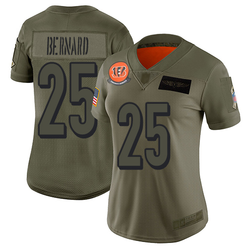 Nike Bengals #25 Giovani Bernard Camo Women's Stitched NFL Limited 2019 Salute to Service Jersey Nike Bengals #25 Giovani Bernard Camo Women's Stitched NFL Limited 2019 Salute to Service Jersey