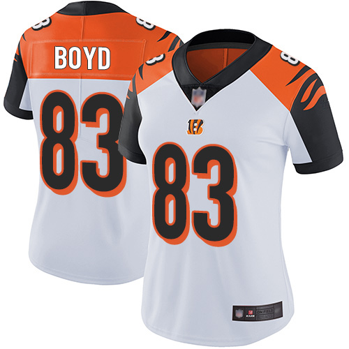 Nike Bengals #83 Tyler Boyd White Women's Stitched NFL Vapor Untouchable Limited Jersey Nike Bengals #83 Tyler Boyd White Women's Stitched NFL Vapor Untouchable Limited Jersey
