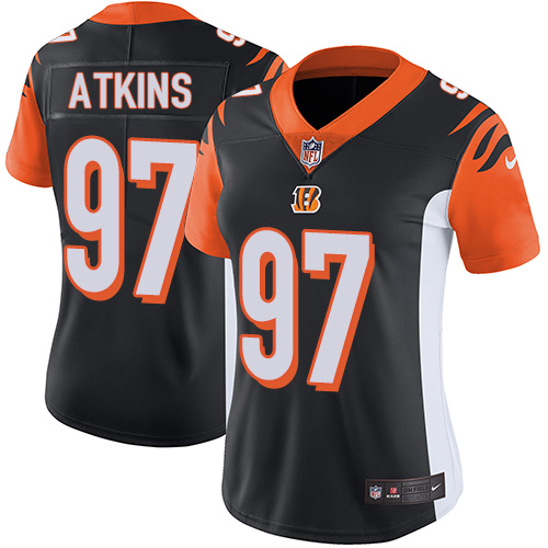 Nike Bengals #97 Geno Atkins Black Team Color Women's Stitched NFL Vapor Untouchable Limited Jersey Nike Bengals #97 Geno Atkins Black Team Color Women's Stitched NFL Vapor Untouchable Limited Jersey