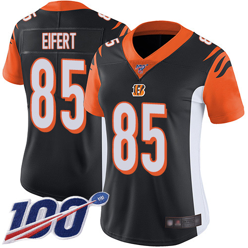 Nike Bengals #85 Tyler Eifert Black Team Color Women's Stitched NFL 100th Season Vapor Limited Jersey Nike Bengals #85 Tyler Eifert Black Team Color Women's Stitched NFL 100th Season Vapor Limited Jersey