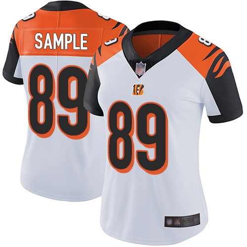 Nike Bengals #89 Drew Sample White Women's Stitched NFL Vapor Untouchable Limited Jersey Nike Bengals #89 Drew Sample White Women's Stitched NFL Vapor Untouchable Limited Jersey