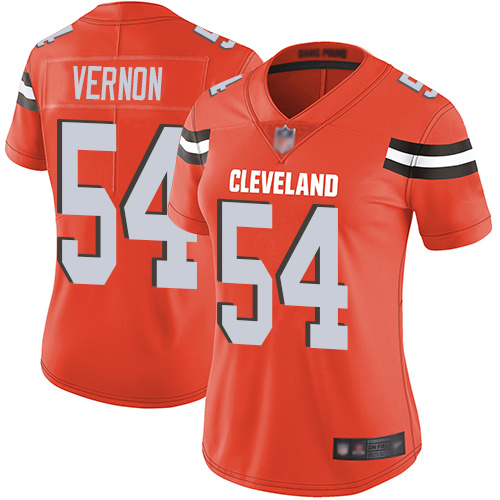 Nike Browns #54 Olivier Vernon Orange Alternate Women's Stitched NFL Vapor Untouchable Limited Jersey Nike Browns #54 Olivier Vernon Orange Alternate Women's Stitched NFL Vapor Untouchable Limited Jersey