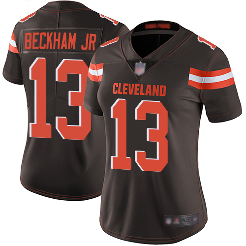 Nike Browns #13 Odell Beckham Jr Brown Team Color Women's Stitched NFL Vapor Untouchable Limited Jersey Nike Browns #13 Odell Beckham Jr Brown Team Color Women's Stitched NFL Vapor Untouchable Limited Jersey