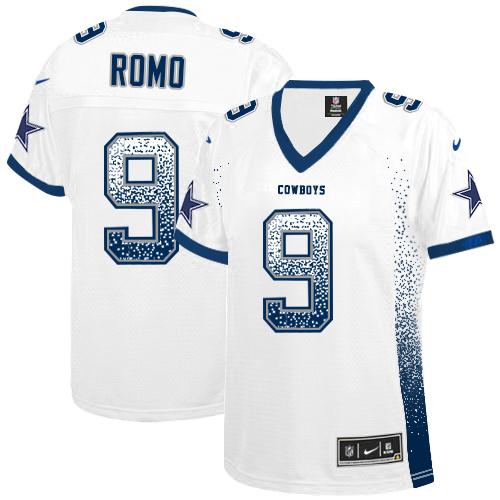 Nike Cowboys #9 Tony Romo White Women's Stitched NFL Elite Drift Fashion Jersey Nike Cowboys #9 Tony Romo White Women's Stitched NFL Elite Drift Fashion Jersey