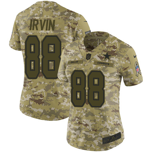 Nike Cowboys #88 Michael Irvin Camo Women's Stitched NFL Limited 2018 Salute to Service Jersey Nike Cowboys #88 Michael Irvin Camo Women's Stitched NFL Limited 2018 Salute to Service Jersey