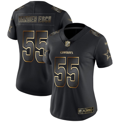 Nike Cowboys #55 Leighton Vander Esch Black/Gold Women's Stitched NFL Vapor Untouchable Limited Jersey Nike Cowboys #55 Leighton Vander Esch Black/Gold Women's Stitched NFL Vapor Untouchable Limited Jersey