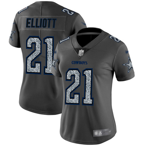 Nike Cowboys #21 Ezekiel Elliott Gray Static Women's Stitched NFL Vapor Untouchable Limited Jersey Nike Cowboys #21 Ezekiel Elliott Gray Static Women's Stitched NFL Vapor Untouchable Limited Jersey