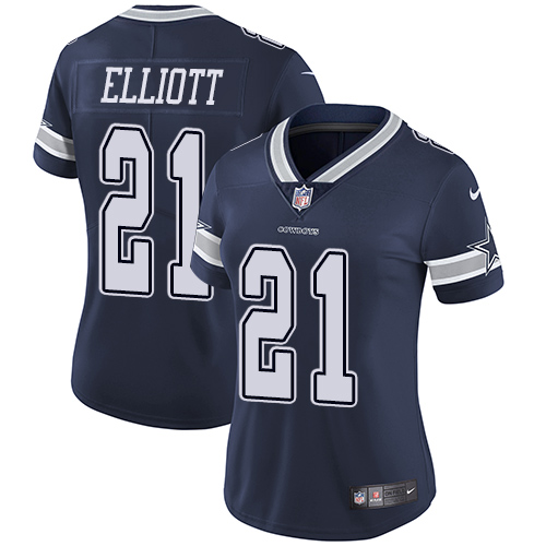 Nike Cowboys #21 Ezekiel Elliott Navy Blue Team Color Women's Stitched NFL Vapor Untouchable Limited Jersey Nike Cowboys #21 Ezekiel Elliott Navy Blue Team Color Women's Stitched NFL Vapor Untouchable Limited Jersey