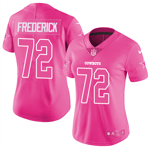 Nike Cowboys #72 Travis Frederick Pink Women's Stitched NFL Limited Rush Fashion Jersey Nike Cowboys #72 Travis Frederick Pink Women's Stitched NFL Limited Rush Fashion Jersey