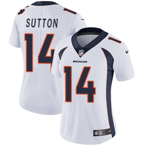 Nike Broncos #14 Courtland Sutton White Women's Stitched NFL Vapor Untouchable Limited Jersey Nike Broncos #14 Courtland Sutton White Women's Stitched NFL Vapor Untouchable Limited Jersey