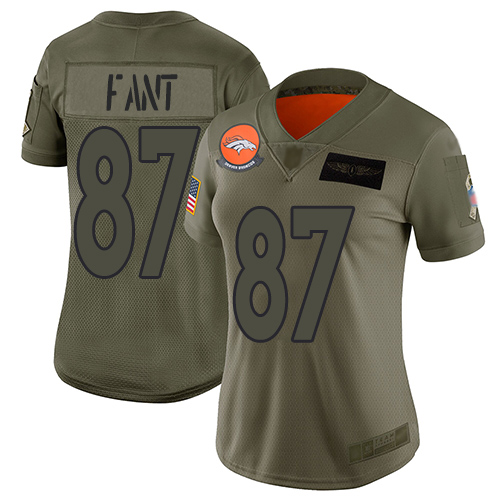Nike Broncos #87 Noah Fant Camo Women's Stitched NFL Limited 2019 Salute to Service Jersey Nike Broncos #87 Noah Fant Camo Women's Stitched NFL Limited 2019 Salute to Service Jersey