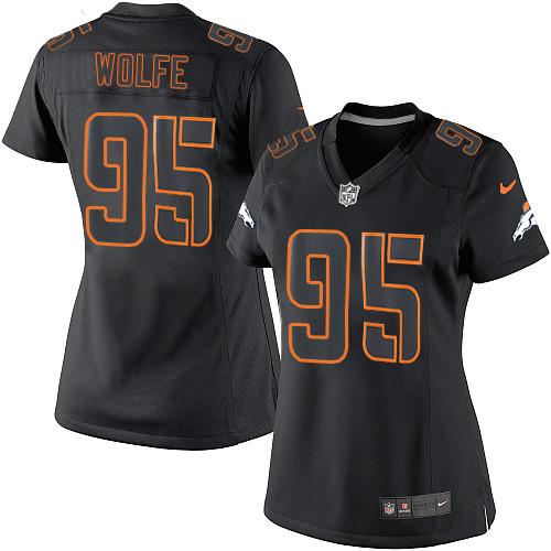 Nike Broncos #95 Derek Wolfe Black Impact Women's Stitched NFL Limited Jersey Nike Broncos #95 Derek Wolfe Black Impact Women's Stitched NFL Limited Jersey