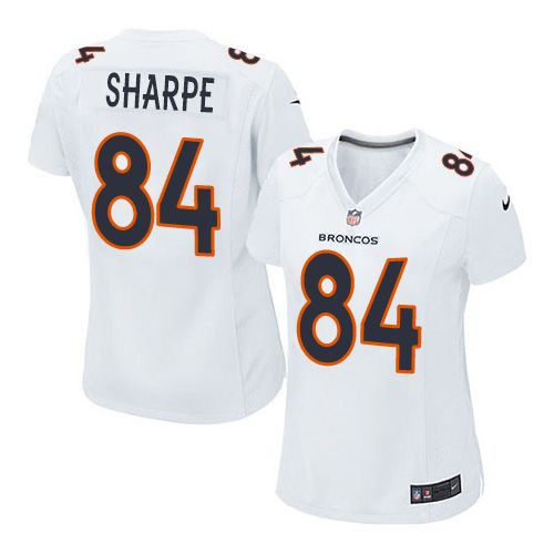 Nike Broncos #84 Shannon Sharpe White Women's Stitched NFL Game Event Jersey Nike Broncos #84 Shannon Sharpe White Women's Stitched NFL Game Event Jersey