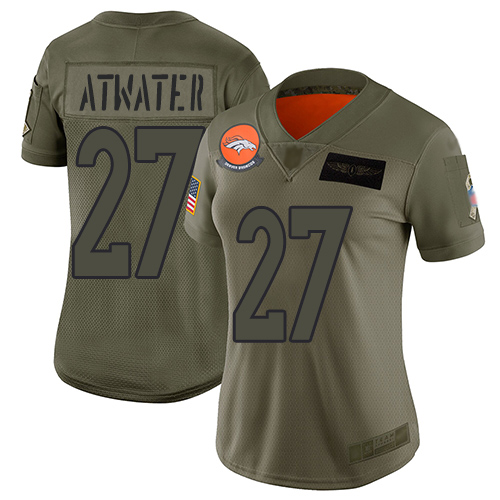 Nike Broncos #27 Steve Atwater Camo Women's Stitched NFL Limited 2019 Salute to Service Jersey Nike Broncos #27 Steve Atwater Camo Women's Stitched NFL Limited 2019 Salute to Service Jersey