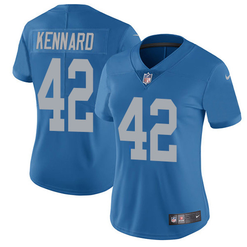 Nike Lions #42 Devon Kennard Blue Throwback Women's Stitched NFL Vapor Untouchable Limited Jersey Nike Lions #42 Devon Kennard Blue Throwback Women's Stitched NFL Vapor Untouchable Limited Jersey