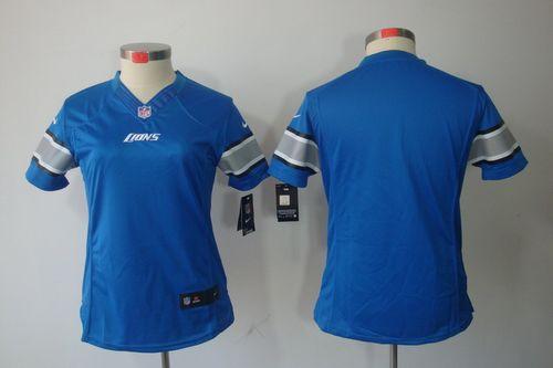Nike Lions Blank Light Blue Team Color Women's Stitched NFL Limited Jersey Nike Lions Blank Light Blue Team Color Women's Stitched NFL Limited Jersey
