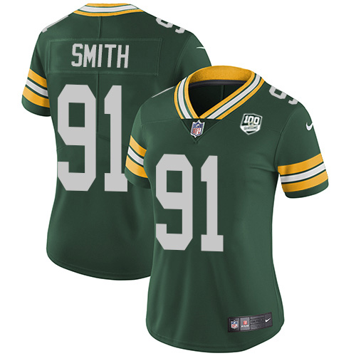 Nike Packers #91 Preston Smith Green Team Color Women's 100th Season Stitched NFL Vapor Untouchable Limited Jersey Nike Packers #91 Preston Smith Green Team Color Women's 100th Season Stitched NFL Vapor Untouchable Limited Jersey