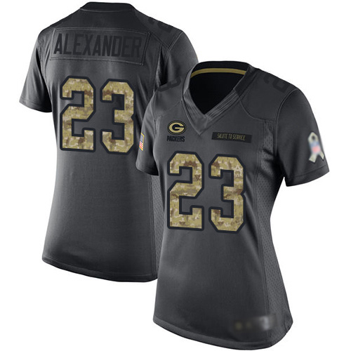 Nike Packers #23 Jaire Alexander Black Women's Stitched NFL Limited 2016 Salute to Service Jersey Nike Packers #23 Jaire Alexander Black Women's Stitched NFL Limited 2016 Salute to Service Jersey