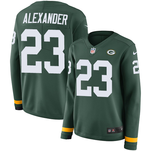 Nike Packers #23 Jaire Alexander Green Team Color Women's Stitched NFL Limited Therma Long Sleeve Jersey Nike Packers #23 Jaire Alexander Green Team Color Women's Stitched NFL Limited Therma Long Sleeve Jersey