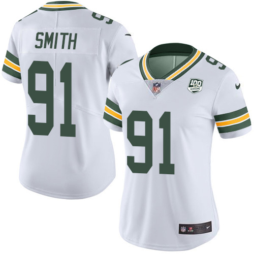Nike Packers #91 Preston Smith White Women's 100th Season Stitched NFL Vapor Untouchable Limited Jersey Nike Packers #91 Preston Smith White Women's 100th Season Stitched NFL Vapor Untouchable Limited Jersey