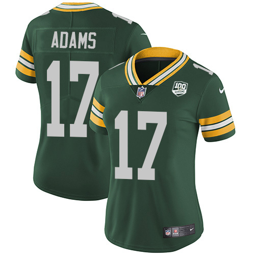 Nike Packers #17 Davante Adams Green Team Color Women's 100th Season Stitched NFL Vapor Untouchable Limited Jersey Nike Packers #17 Davante Adams Green Team Color Women's 100th Season Stitched NFL Vapor Untouchable Limited Jersey