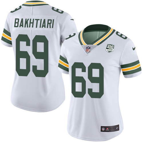 Nike Packers #69 David Bakhtiari White Women's 100th Season Stitched NFL Vapor Untouchable Limited Jersey Nike Packers #69 David Bakhtiari White Women's 100th Season Stitched NFL Vapor Untouchable Limited Jersey