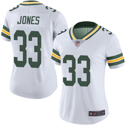 Nike Packers #33 Aaron Jones White Women's Stitched NFL Vapor Untouchable Limited Jersey Nike Packers #33 Aaron Jones White Women's Stitched NFL Vapor Untouchable Limited Jersey