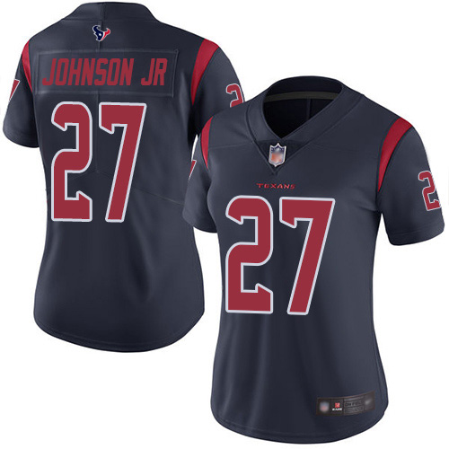 Nike Texans #27 Duke Johnson Jr Navy Blue Women's Stitched NFL Limited Rush Jersey Nike Texans #27 Duke Johnson Jr Navy Blue Women's Stitched NFL Limited Rush Jersey