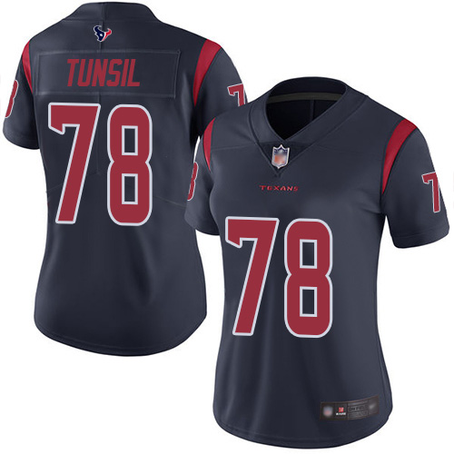 Nike Texans #78 Laremy Tunsil Navy Blue Women's Stitched NFL Limited Rush Jersey Nike Texans #78 Laremy Tunsil Navy Blue Women's Stitched NFL Limited Rush Jersey
