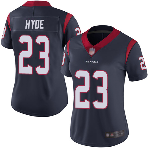 Nike Texans #23 Carlos Hyde Navy Blue Team Color Women's Stitched NFL Vapor Untouchable Limited Jersey Nike Texans #23 Carlos Hyde Navy Blue Team Color Women's Stitched NFL Vapor Untouchable Limited Jersey