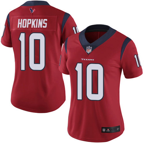 Nike Texans #10 DeAndre Hopkins Red Alternate Women's Stitched NFL Vapor Untouchable Limited Jersey Nike Texans #10 DeAndre Hopkins Red Alternate Women's Stitched NFL Vapor Untouchable Limited Jersey