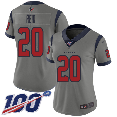 Nike Texans #20 Justin Reid Gray Women's Stitched NFL Limited Inverted Legend 100th Season Jersey Nike Texans #20 Justin Reid Gray Women's Stitched NFL Limited Inverted Legend 100th Season Jersey