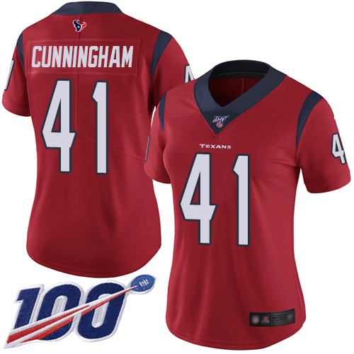 Nike Texans #41 Zach Cunningham Red Alternate Women's Stitched NFL 100th Season Vapor Limited Jersey Nike Texans #41 Zach Cunningham Red Alternate Women's Stitched NFL 100th Season Vapor Limited Jersey