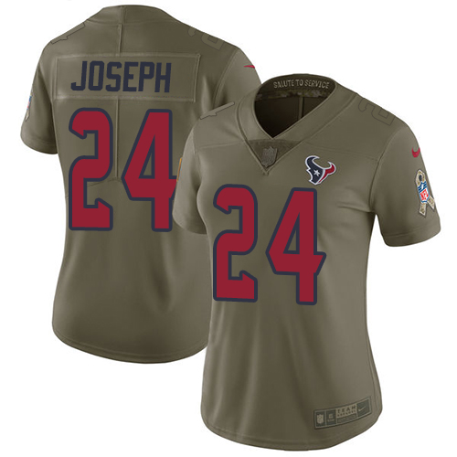Nike Texans #24 Johnathan Joseph Olive Women's Stitched NFL Limited 2017 Salute to Service Jersey Nike Texans #24 Johnathan Joseph Olive Women's Stitched NFL Limited 2017 Salute to Service Jersey