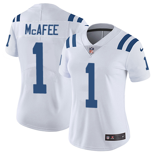 Nike Colts #1 Pat McAfee White Women's Stitched NFL Vapor Untouchable Limited Jersey Nike Colts #1 Pat McAfee White Women's Stitched NFL Vapor Untouchable Limited Jersey