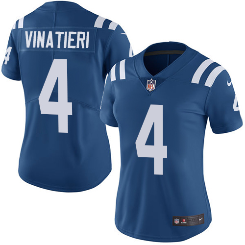 Nike Colts #4 Adam Vinatieri Royal Blue Team Color Women's Stitched NFL Vapor Untouchable Limited Jersey Nike Colts #4 Adam Vinatieri Royal Blue Team Color Women's Stitched NFL Vapor Untouchable Limited Jersey