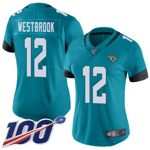 Nike Jaguars #12 Dede Westbrook Teal Green Alternate Women's Stitched NFL 100th Season Vapor Limited Jersey Nike Jaguars #12 Dede Westbrook Teal Green Alternate Women's Stitched NFL 100th Season Vapor Limited Jersey