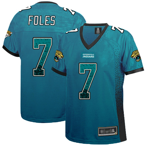 Nike Jaguars #7 Nick Foles Teal Green Alternate Women's Stitched NFL Elite Drift Fashion Jersey Nike Jaguars #7 Nick Foles Teal Green Alternate Women's Stitched NFL Elite Drift Fashion Jersey