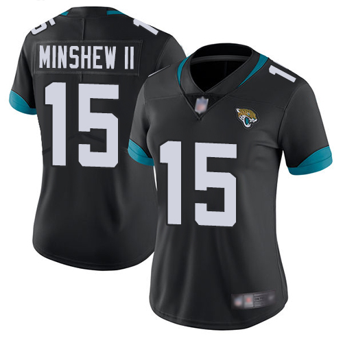 Nike Jaguars #15 Gardner Minshew II Black Team Color Women's Stitched NFL Vapor Untouchable Limited Jersey Nike Jaguars #15 Gardner Minshew II Black Team Color Women's Stitched NFL Vapor Untouchable Limited Jersey
