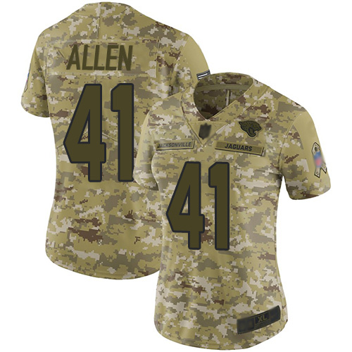 Nike Jaguars #41 Josh Allen Camo Women's Stitched NFL Limited 2018 Salute to Service Jersey Nike Jaguars #41 Josh Allen Camo Women's Stitched NFL Limited 2018 Salute to Service Jersey