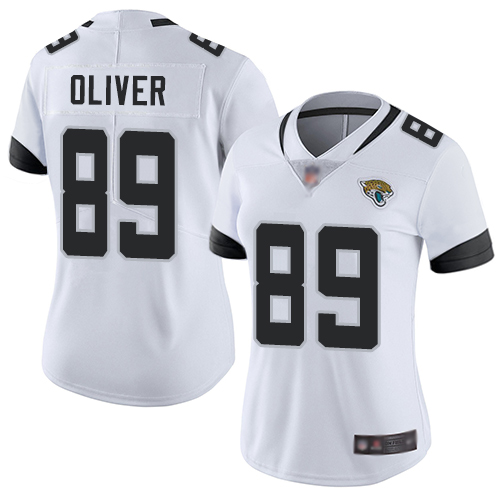 Nike Jaguars #89 Josh Oliver White Women's Stitched NFL Vapor Untouchable Limited Jersey Nike Jaguars #89 Josh Oliver White Women's Stitched NFL Vapor Untouchable Limited Jersey