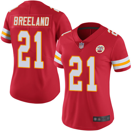 Nike Chiefs #21 Bashaud Breeland Red Team Color Women's Stitched NFL Vapor Untouchable Limited Jersey Nike Chiefs #21 Bashaud Breeland Red Team Color Women's Stitched NFL Vapor Untouchable Limited Jersey