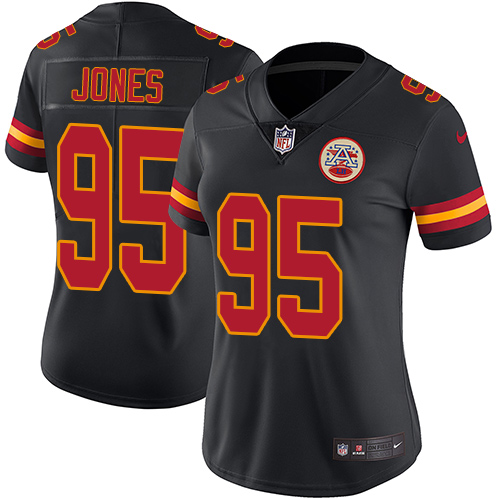 Nike Chiefs #95 Chris Jones Black Women's Stitched NFL Limited Rush Jersey Nike Chiefs #95 Chris Jones Black Women's Stitched NFL Limited Rush Jersey