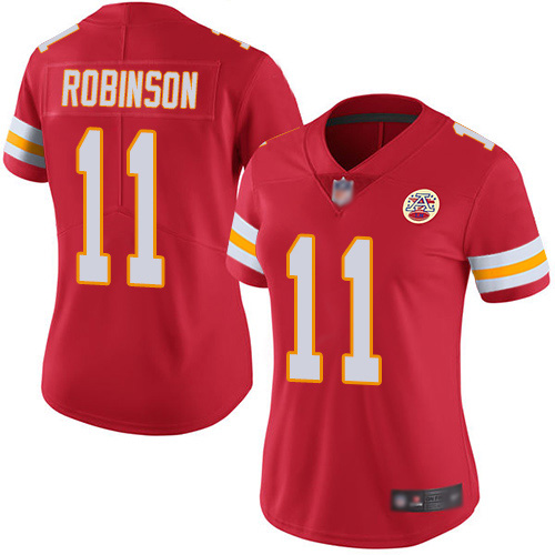 Nike Chiefs #11 Demarcus Robinson Red Team Color Women's Stitched NFL Vapor Untouchable Limited Jersey Nike Chiefs #11 Demarcus Robinson Red Team Color Women's Stitched NFL Vapor Untouchable Limited Jersey